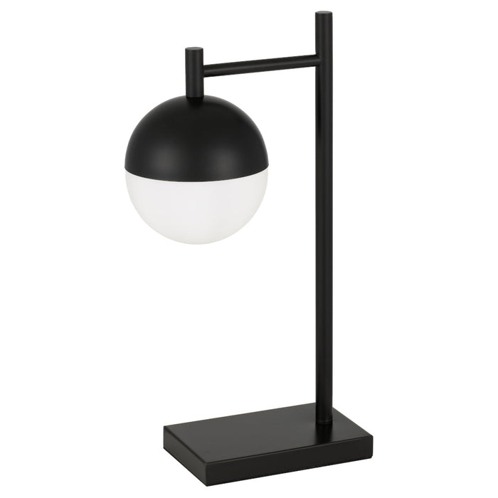 Buy Table Lamps Australia Basilo 1 Light Table Lamp Black / Opal Matt - BASILO TL-BKOP