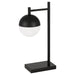 Buy Table Lamps Australia Basilo 1 Light Table Lamp Black / Opal Matt - BASILO TL-BKOP