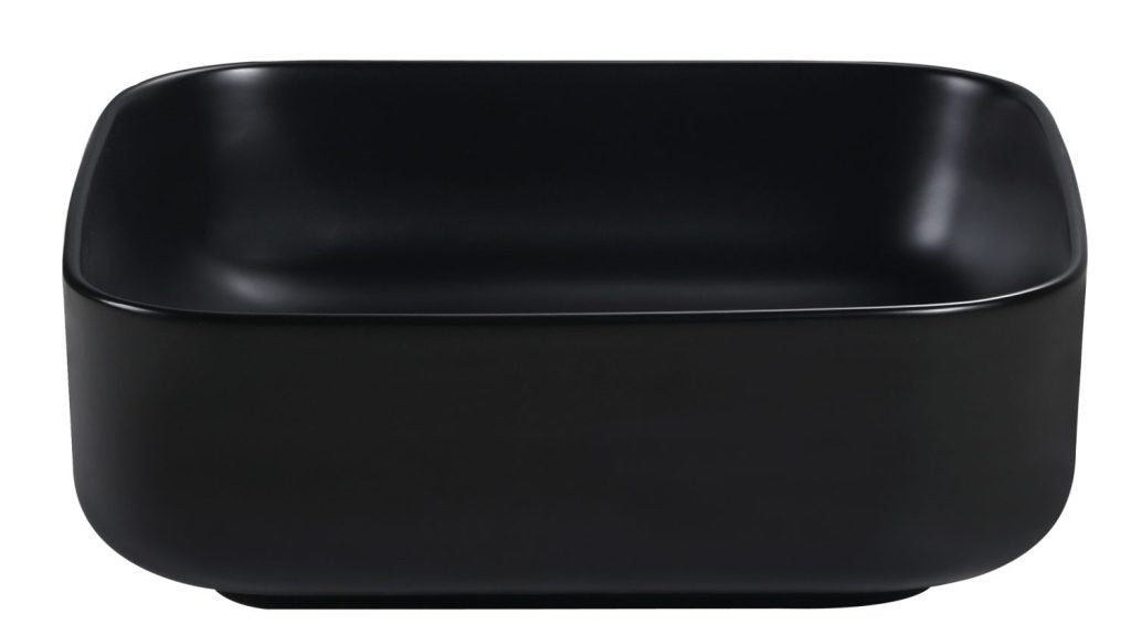 Riva 385mm Above Counter Basin Black - BASR-383814-BLK