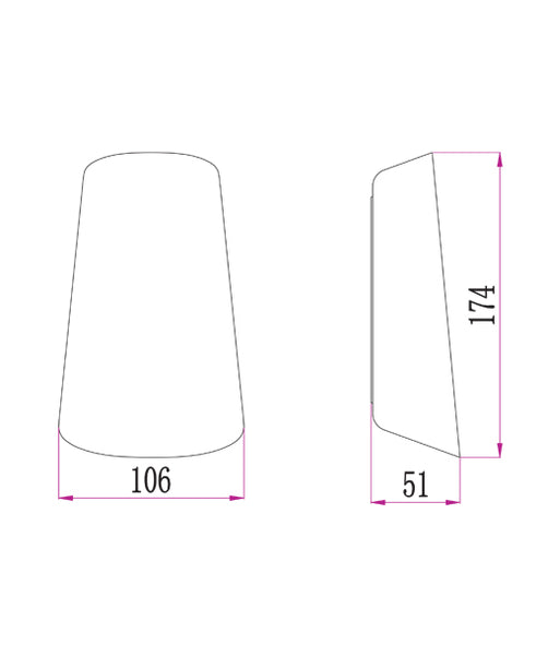 Bestri Aluminium UP & Down LED Wall Light Dark Grey 11W TRI Colour - BESTRI1