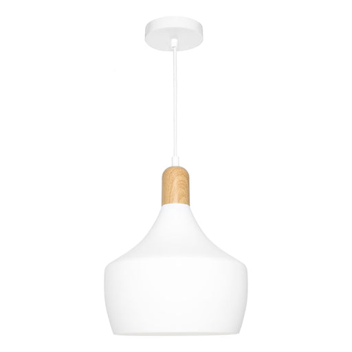 Buy Pendant Lights Australia Bevo Pendant Light Satin White Metal - BEVO1PWHT