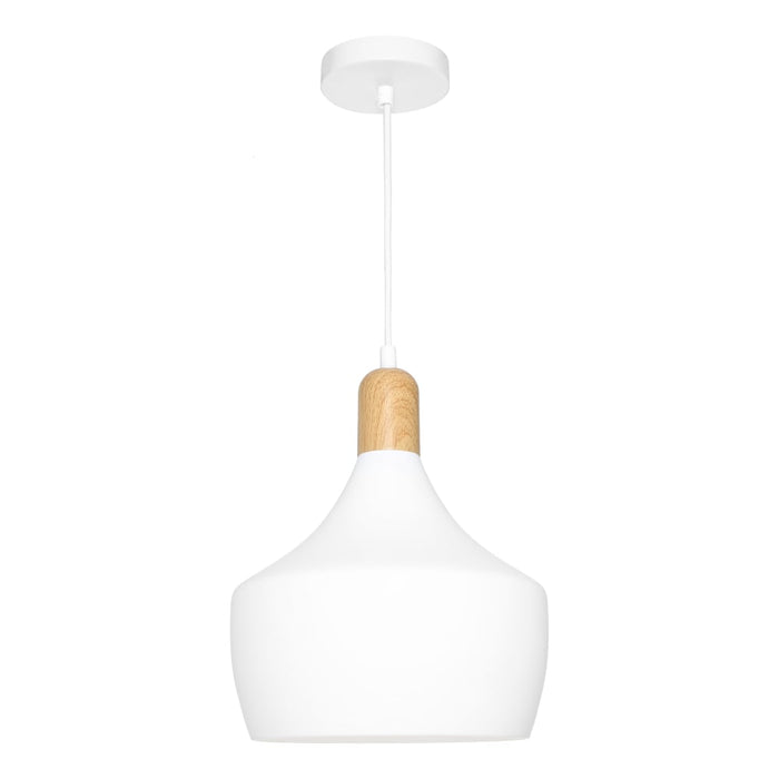 Buy Pendant Lights Australia Bevo Pendant Light Satin White Metal - BEVO1PWHT