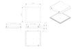 Buy LED Panel Lights Australia Square LED Panel Light W620mm 53W White Aluminium 4000K - S9794/606CW