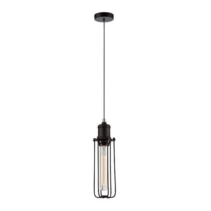 Buy Mini Pendants Australia Blackband 1 Light Black Iron Tubular Cage Pendant - BLACKBAND3