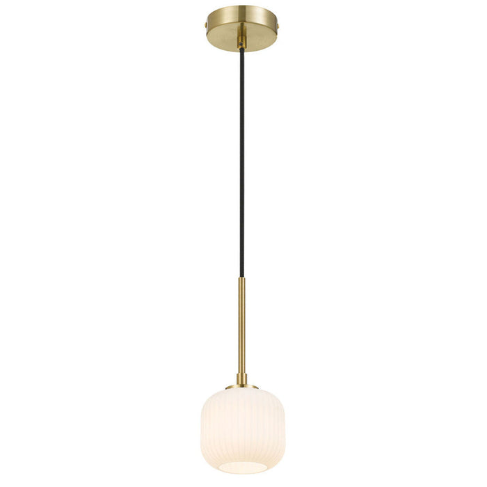 Buy Pendant Lights Australia Bobo 1 Light Pendant Antique Gold & Opal Matt - BOBO PE01-AGOM