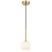 Buy Pendant Lights Australia Bobo 1 Light Pendant Antique Gold & Opal Matt - BOBO PE01-AGOM