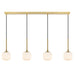 Buy Island Pendant Lights Australia Bobo 4 Light Island Pendant Antique Gold & Opal Matt - BOBO PE04-AGOM