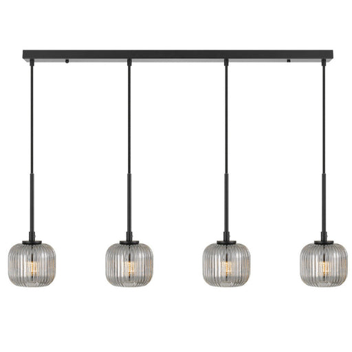 Buy Island Pendant Lights Australia Bobo 4 Light Island Pendant Black & Smoke - BOBO PE04-BKSM