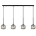Buy Island Pendant Lights Australia Bobo 4 Light Island Pendant Black & Smoke - BOBO PE04-BKSM