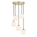 Buy Cluster Pendants Australia Bobo 5 Light Cluster Pendant Antique Gold & Opal Matt - BOBO PE05-AGOM
