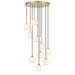 Buy Cluster Pendants Australia Bobo 10 Light Cluster Pendant Antique Gold & Opal Matt - BOBO PE10-AGOM