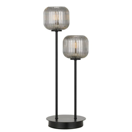 Buy Table Lamps Australia Bobo 2 Light Table Lamp Black & Smoke - BOBO TL2-BKSM