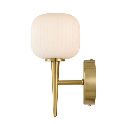 Buy Wall Sconce Australia Bobo 1 Light Wall Light Antique Gold & Opal Matt - BOBO WB1-AGOM