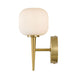 Buy Wall Sconce Australia Bobo 1 Light Wall Light Antique Gold & Opal Matt - BOBO WB1-AGOM