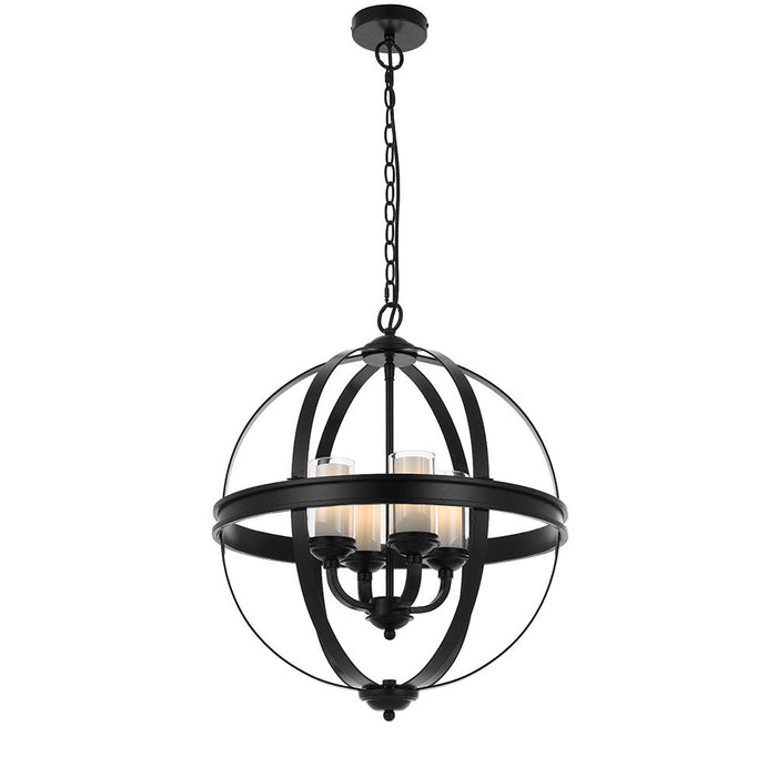 Buy Pendant Lights Australia Bodum 4 Light Pendant Black Matt, Clear, Opal - BODUM PE4-BK