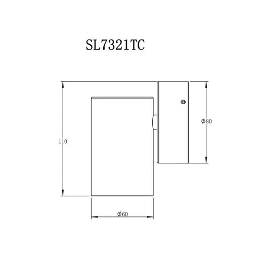 Buy Exterior Wall Lights Australia BONDI Exterior Wall Light W60mm 316 Stainless Steel 3CCT - SL7321TC/SLS