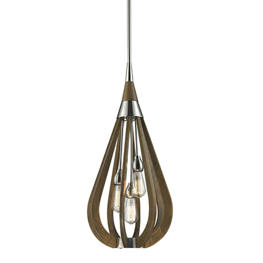 Buy Pendant Lights Australia Bonito 3 Light Taupe Wood Medium Pendant - BONITO2