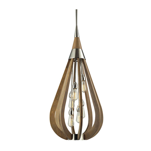 Buy Pendant Lights Australia Bonito 6 Light Taupe Wood Large Pendant - BONITO3
