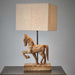 Buy Table Lamps Australia Bonnie Small Wooden Horse Table Lamp Base Only Dark Natural - ZAF14148A