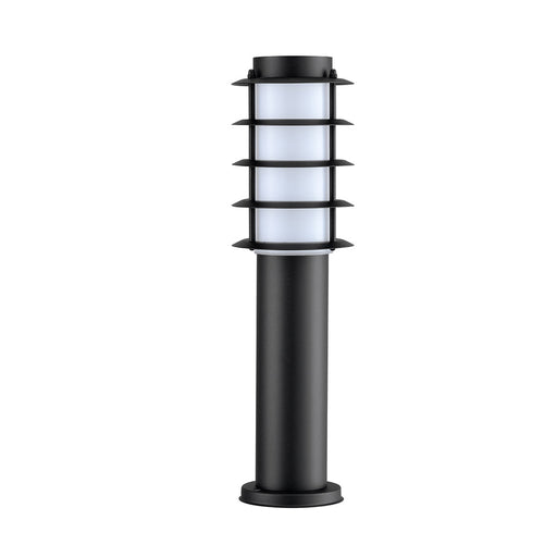 Buy Bollard Lights Australia Borda Louvred Bollard Light Short 304 Stainless Steel Black IP44 - BORDA3