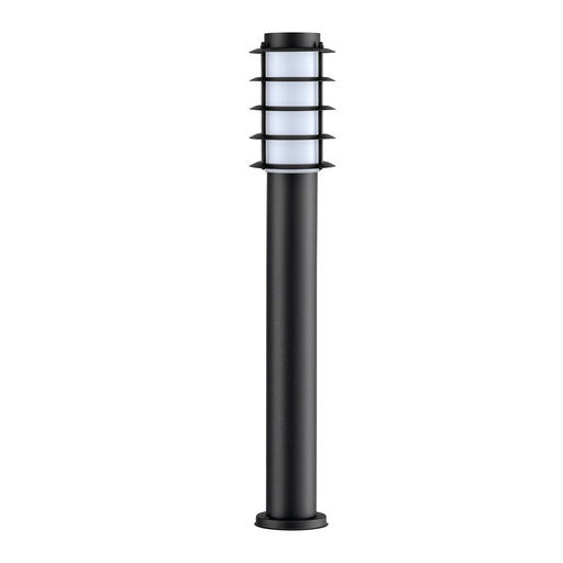 Buy Bollard Lights Australia Borda Louvred Bollard Light Long 304 Stainless Steel Black IP44 - BORDA5
