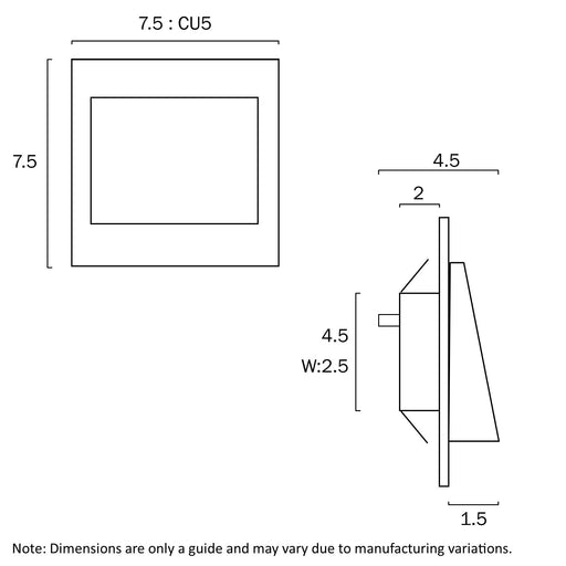 Buy Step Lights Australia Brea Recessed Square Stair Light 3W LED 5000K Aluminium - BREA 3-AL85
