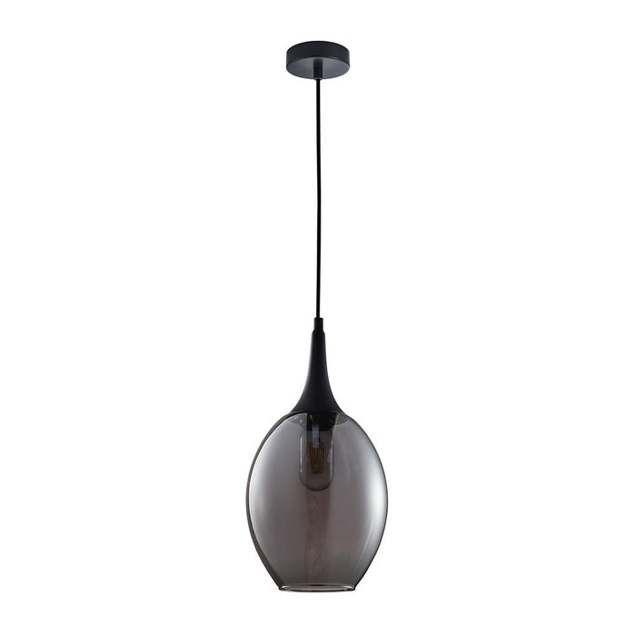 Buy Pendant Lights Australia Interior Wine Glass Shape 1 Light Pendant Black Smoke - BROTE2