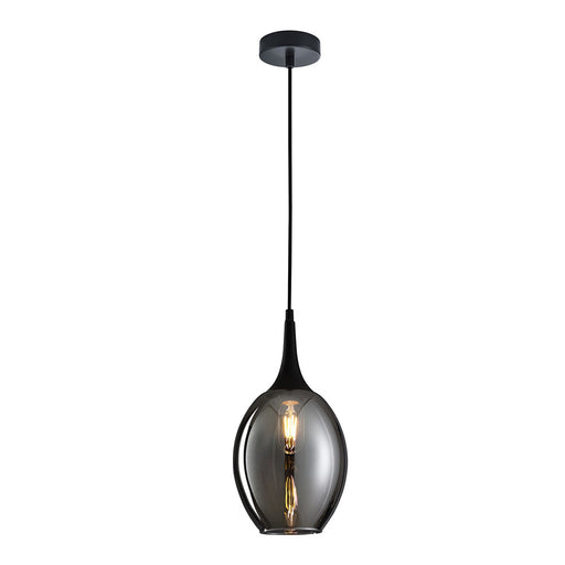 Buy Pendant Lights Australia Interior Wine Glass Shape 1 Light Pendant Black Smoke - BROTE2