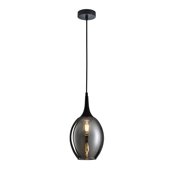 Buy Pendant Lights Australia Interior Wine Glass Shape 1 Light Pendant Black Smoke - BROTE2