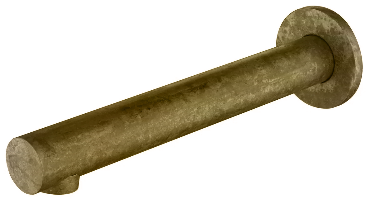 LVB Mica 220mm Bath Spout Straight Living Brass - BTH-51-22-LVB