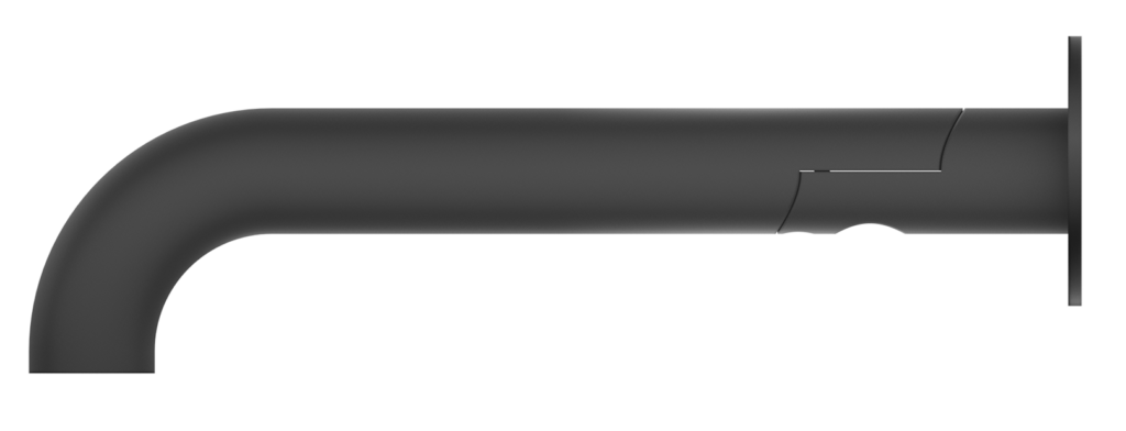 Mica Swivel Bath Spout Curved Black - BTH-C-SWVL-BLK