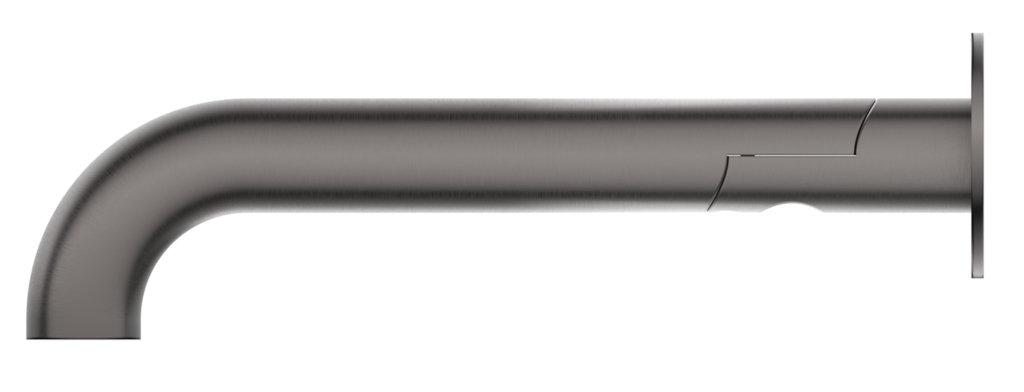 Mica Swivel Bath Spout Curved Gunmetal - BTH-C-SWVL-GM