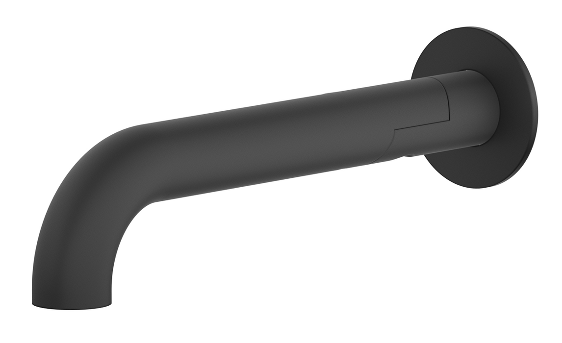 Mica Swivel Bath Spout Curved Black - BTH-C-SWVL-BLK