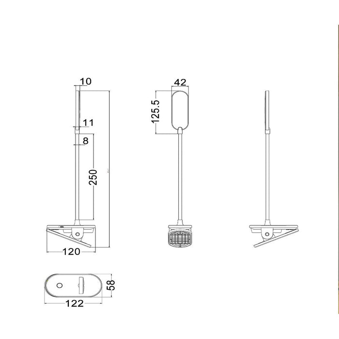 Buy Clamp Lamps Australia BUDDY LED Rechargeable Clip Lamp White 6500K - BUDDY