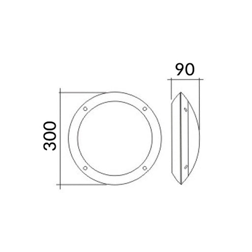 Buy LED Bunker Lights Australia LED Bulkhead Light Round 12W White IP66 - BULK2