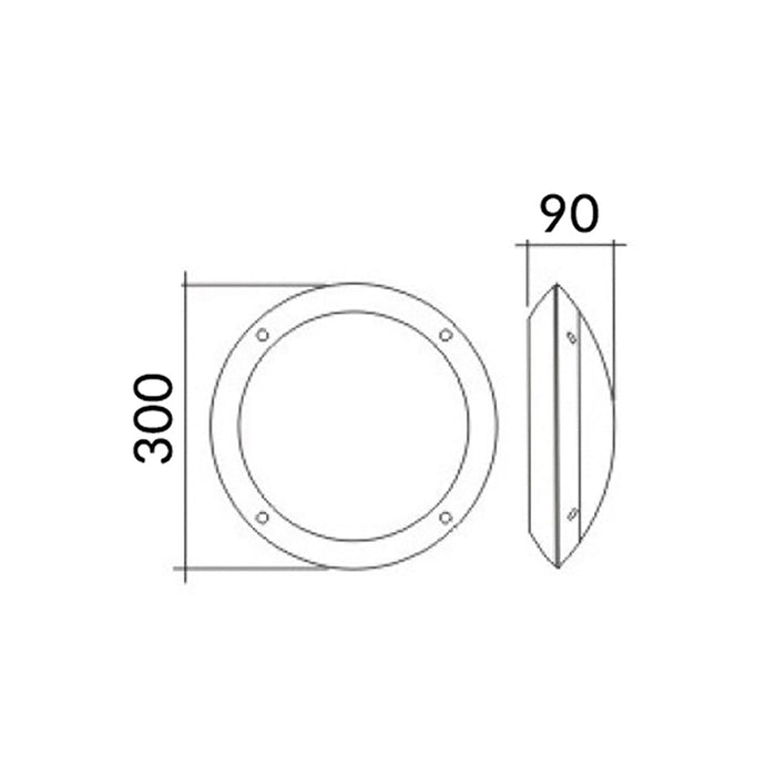 Buy LED Bunker Lights Australia LED Bulkhead Light Round 12W Black IP66 - BULK1
