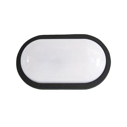 Buy LED Bunker Lights Australia LED Bulkhead Light Oval 12W Black 3000K IP65 - BULK11