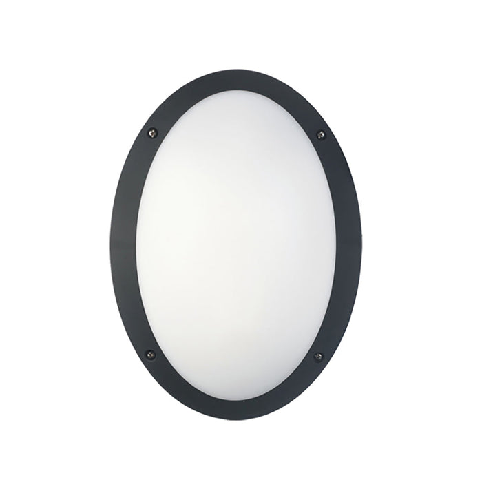 Buy LED Bunker Lights Australia LED Bulkhead Light Oval 12W Black IP66 - BULK3