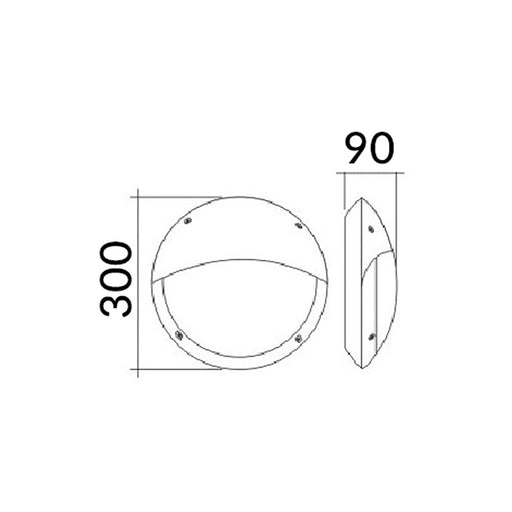 Buy LED Bunker Lights Australia Eyelid LED Bulkhead Light Round 12W Black 4000K IP66 - BULK7