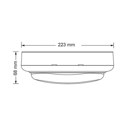 Buy LED Bunker Lights Australia Oval LED Bunker Light With Sensor Black Polycarbonate 3CCT - SL7271TC/BK/S