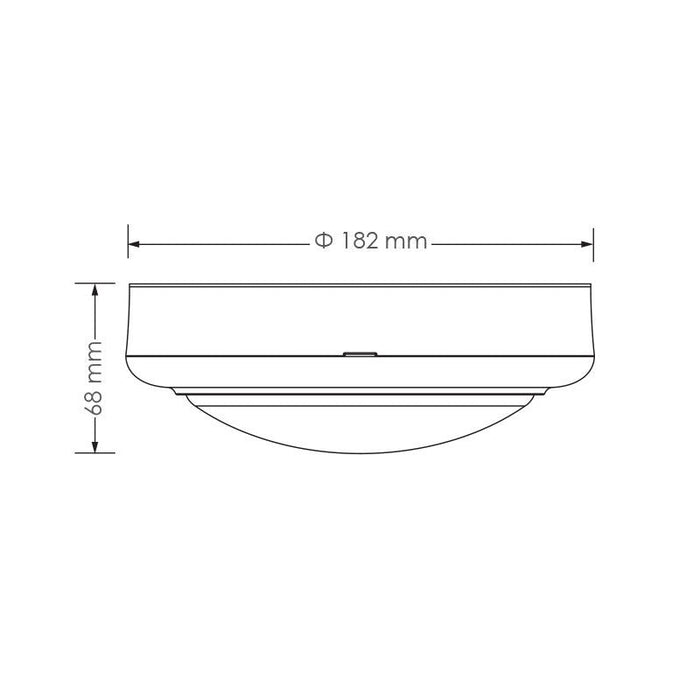 Buy LED Bunker Lights Australia Round LED Bunker Light Black Polycarbonate 3CCT - SL7272TC/BK