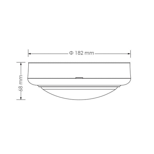 Buy LED Bunker Lights Australia Round LED Bunker Light With Sensor White Polycarbonate 3CCT - SL7272TC/WH/S