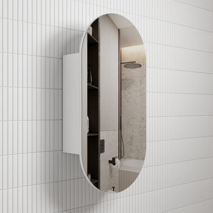 Beau Monde Shaving Cabinet Matte White - SCBM-450-MW