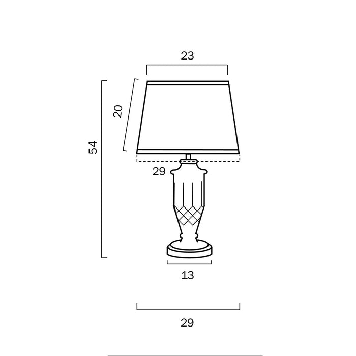 Buy Table Lamps Australia Adria 1 Light Table Lamp Gold & Clear Black - ADRIA TL-GDBK