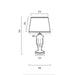 Buy Table Lamps Australia Adria 1 Light Table Lamp Gold & Clear Black - ADRIA TL-GDBK