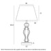 Buy Table Lamps Australia CADIZ Table Lamp Chrome White - CADIZ TL-CHWH