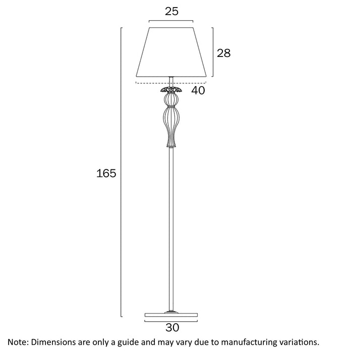 Cadiz Floor Lamp Chrome - CADIZ FL-CHWH