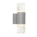 Buy Up / Down Wall Lights Australia Calgary 2 Light Exterior Wall Light Silver - CALG2ESLV