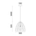 Buy Pendant Lights Australia Interior Natural Hemp Rope & Black Hardware 1 Light Pendant 300mm - CANAMO1