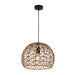 Buy Pendant Lights Australia Interior Natural Hemp Rope & Black Hardware 1 Light Pendant 360mm - CANAMO2